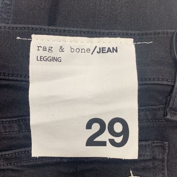 rag & bone Maternity Jeans Black Denim Skinny Legging Night Ripped NWT New 29 - Picture 10 of 14